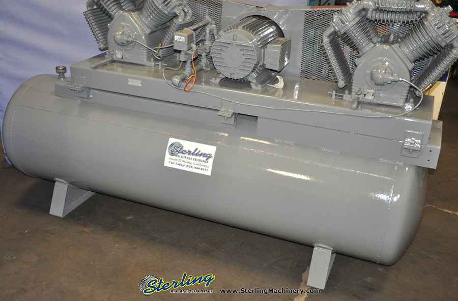 used devil bliss tank mounted twin air compressor VAW55DDG