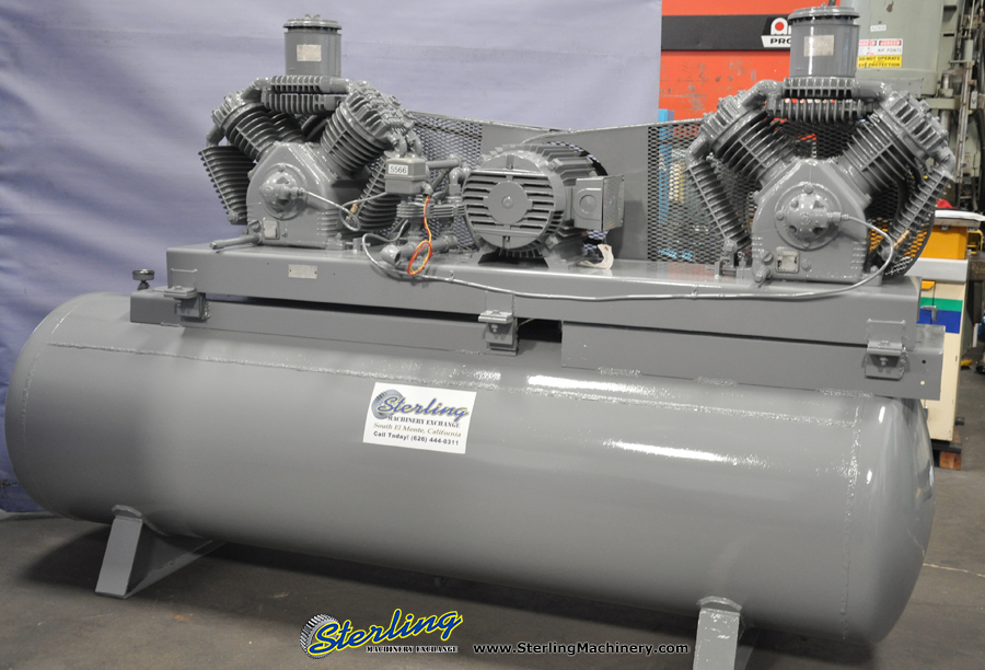 used devil bliss tank mounted twin air compressor VAW55DDG