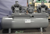 used devil bliss tank mounted twin air compressor VAW55DDG