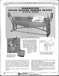 used whitney jensen combination hand box & pan brake 416