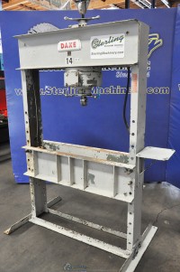 used dake motorized hydraulic h-frame press (missing motor) 75A