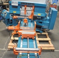 used peerless fully automatic (hydraulic swivel head) horizontal bandsaw 1400-A