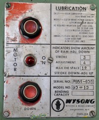 used wysong press brake 90-10
