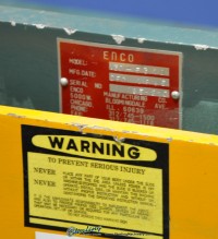 used enco metal cutting foot shear 130-5370