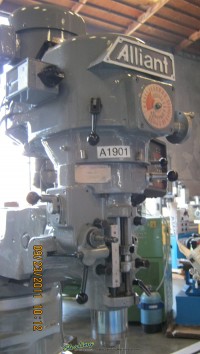 used alliant vertical milling machine 