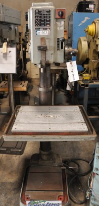 used solberga geared head drill press w/ powered down feed SE725