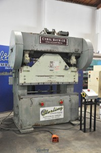 used cyril bath co. heavy duty air-trip mechanical press brake 150-4
