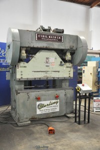 used cyril bath co. heavy duty air-trip mechanical press brake 150-4