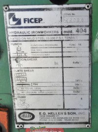 used heller/ficep hydraulic ironworker 404