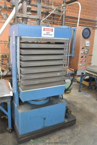used phi credit card hydraulic laminating press with steam heated platens 125-985-5-Z2-D