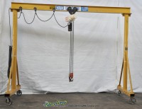 used coffing 2 ton hoist with portable a frame gantry with casters