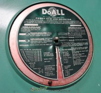 used doall semi-automatic horizontal bandsaw C-1216M