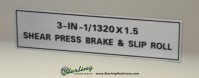 brand new birmingham manual 3 in 1 machine- shear, press brake, box and pan brake, slip roll with stand SBR-5216-C