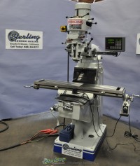 brand new birmingham (step pulley) milling machine with digital readout and power table feed BPS-1649-C