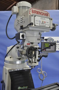 brand new birmingham (variable speed) vertical milling machine with digital readout and powered table feed included BPV-3949-C