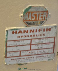 used hannifin c-frame hydraulic press OG-F3B-3-2-1-M