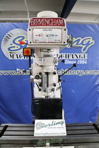 used birmingham (variable speed) vertical milling machine (made in taiwan) BPV-3942