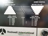 used rockwell floor drill press and tapping machine 15-201